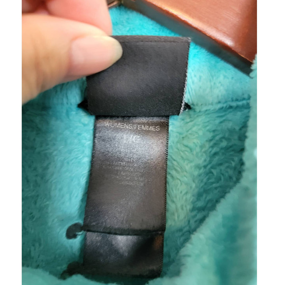 The North Face Women's Size Large Green Mock Neck Jacket FLAWS Please Read - Picture 8 of 10